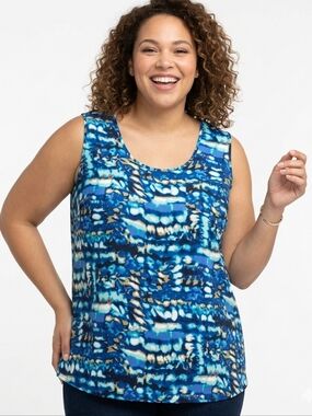 Fashion Bug Plus Size Printed Sleeveless Blouse